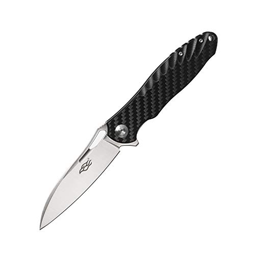 Product Cover GANZO Firebird Folding Knife FH71-CF Pocket Folding Carbon Fiber Handle D2 Steel (Black)