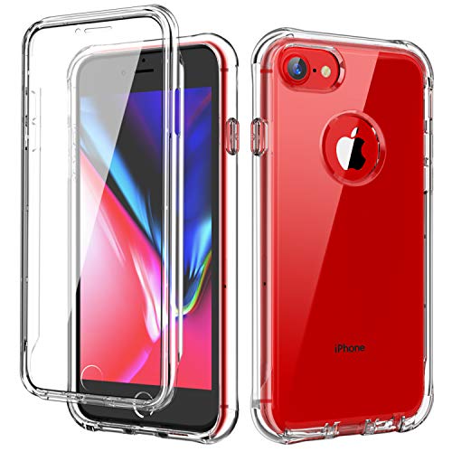 Product Cover SKYLMW iPhone 6/6S,iPhone 7/8 Cover,[Built in Screen Protector] Full Body Shockproof Dual Layer Protective Hard Plastic & Soft TPU Phone Cases for iPhone 6/6S/7/8 4.7 inch,Clear