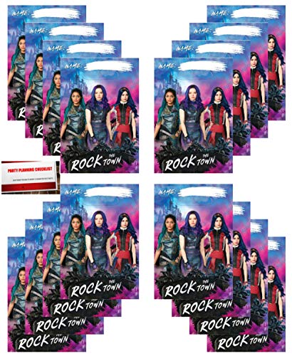 Product Cover (16 Pack) Descendants Part 3 Party Plastic Loot Treat Candy Favor Bags Lootbags (Plus Party Planning Checklist by Mikes Super Store)