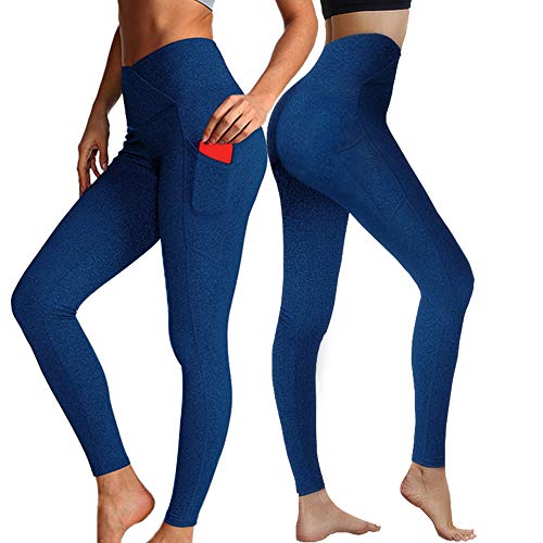 Product Cover ASTSW Yoga Pants with High Waist for Women Running Gym and Tummy Control Workout Leggings with Pockets