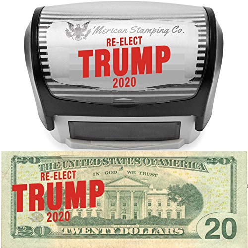 Product Cover Re-Elect Trump 2020 Stamp by 'Merican Stamping Co. | Donald Trump Lives Here Stamp | MAGA Keep America Great!