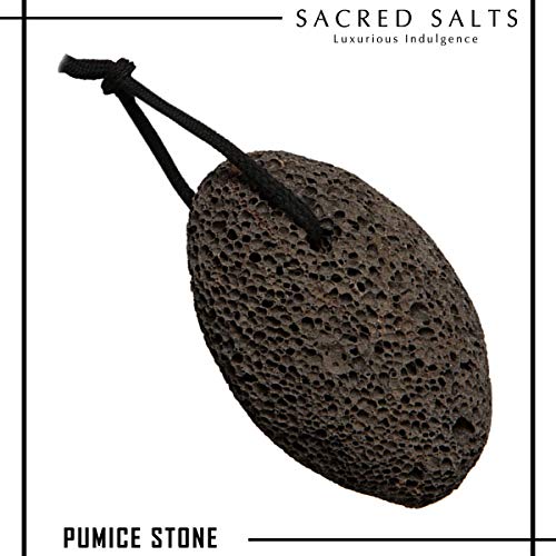 Product Cover Sacred Salts Natural Volcanic Lava Stone Pumice Stone for Feet - Callus Warts Corn Removal - Pedicure Exfoliator for Dry Dead Skin, Heels, Elbows, Hands - Healthy Foot Care Scrubber