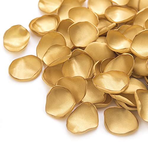 Product Cover Ling's moment Sunflower Golden Rose Petals 200PCS Silk Petals Flower Girl Scatter Petals for Wedding Table Centerpieces Party Dinner Table Decoration