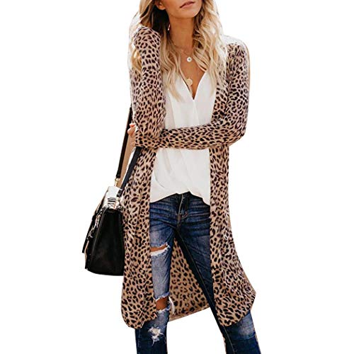 Product Cover ONERIOME Women Long Sleeve Camouflage Cardigan Tops Casual Leopard Printed Loose Outwear Trench Cardigans Coats,S-2XL