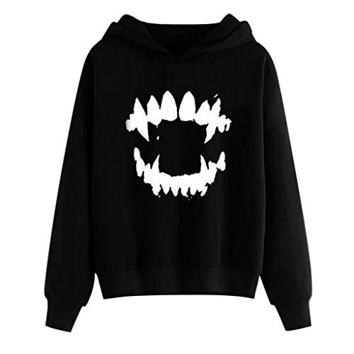 Product Cover OTTATAT Christmas Tops for Womens, 2020 Spring Autumn Casual Scary Gothic Pattern Slim Plus Size Long Sleeve Pullovers