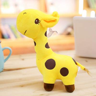 Product Cover SATYAM KRAFT 1 Pcs 25 cm Yellow Color Stuffed Giraffe Soft Toy for Kids for Gift with air Suction Cup Holder car Toy