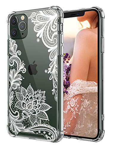 Product Cover Cutebe Case for iPhone 11 Pro, Shockproof Series Hard PC+ TPU Bumper Protective Case for Apple iPhone 11 Pro 5.8 Inch Crystal Lace Design