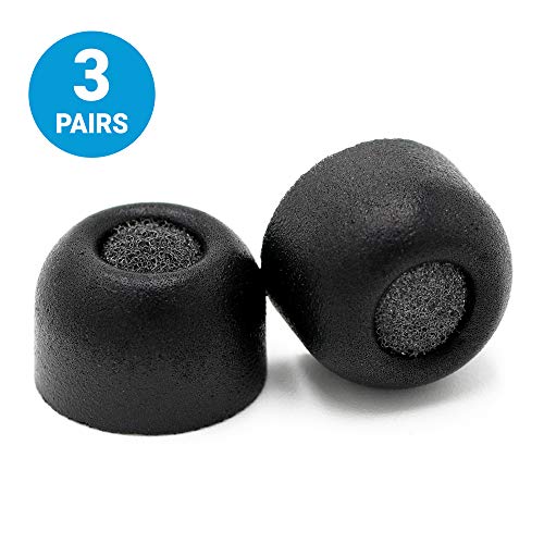 Product Cover Comply TrueGrip Pro Memory Foam Tips for Jabra Elite 65t & Active 65t - Secure Fit Tips with TechDefender Made from Comfortable Memory Foam - 3 Pairs (Medium/Large)