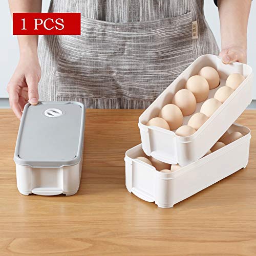 Product Cover TOUA Kitchen Plastic Refrigerator Egg Storage Box/Container Holder Fridge Tray, 10 Grid Egg Box (Transparent)