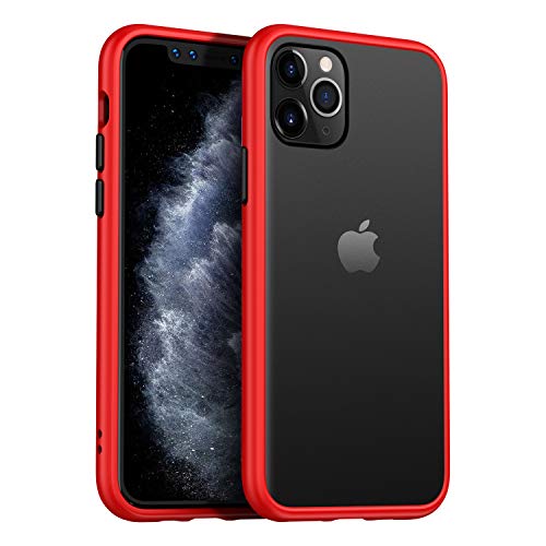 Product Cover MKOAWA Slim Fit for iPhone 11 Pro Case 5.8 Inch, Translucent Matte Case with Soft Edges, Shockproof Protective Case Cover for Apple iPhone 11 Pro (2019) - Red