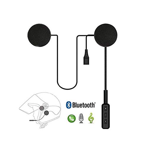 Product Cover Litake Universal Motorcycle Helmet Headset, Bluetooth Dual Stereo Speakers Hands-Free Music Call Control Mic Earphone Durable
