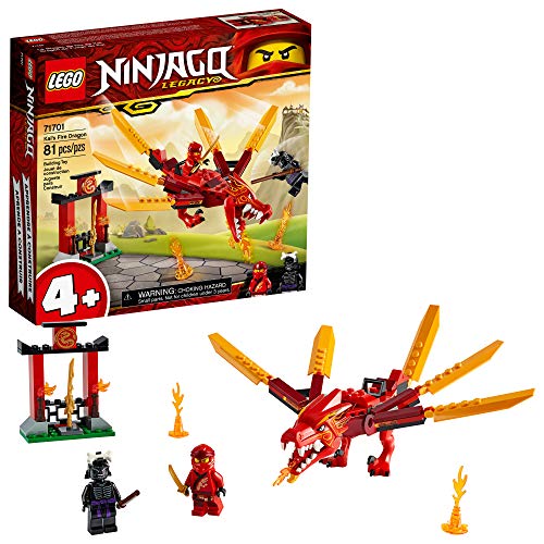 Product Cover LEGO NINJAGO Legacy Kai's Fire Dragon 71701 Dragon Toy Figure Building Kit, New 2020 (81 Pieces)