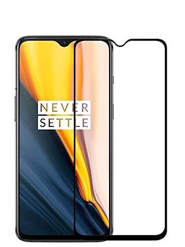 Product Cover Ycnex Full Glue Tempered Glass for OnePlus 7 (Black) Edge to Edge Full Screen Coverage with Easy Installation kit