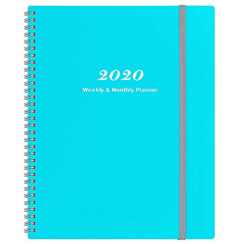 Product Cover 2020 Planner - Weekly & Monthly Planner with Tabs, Elastic Closure and Thick Paper, Back Pocket with 21 Notes Pages, 9