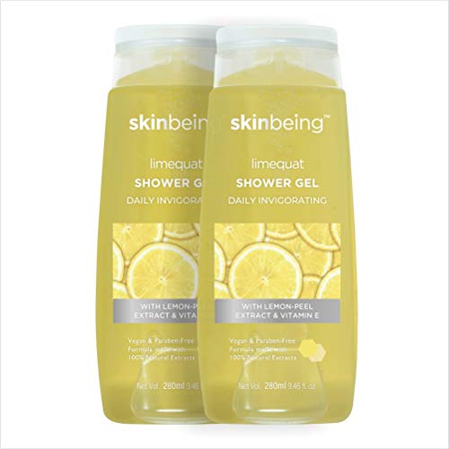 Product Cover Skinbeing Lime Quat Daily Invigorating Shower Gel with Lemon Peel Extracts, 280 ml (Pack of 2)