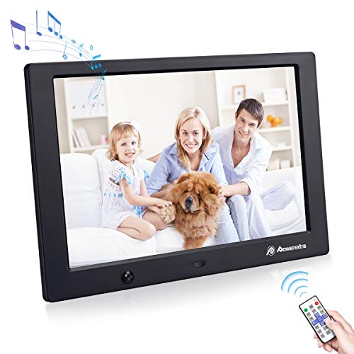Product Cover Powerextra 10.1 inch Digital Photo Frame 1280x800 Digital Picture Frame 16:9 IPS Screen Display HD Video Frame Support Motion Sensor and Photos Auto Rotate
