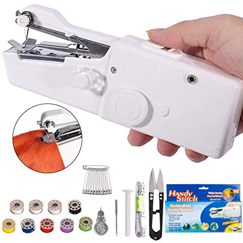 Product Cover DUTISON Handheld Sewing Machine - Mini Cordless Portable Electric Sewing Machine - Home Handy Stitch for Clothes Quick Repairing with 15 Accessories