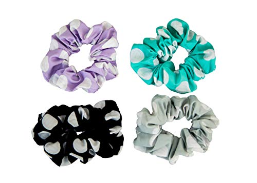 Product Cover Happie Hare Volleyball Sport Hair Scrunchies 4 Pack Cotton Elastic Hair Bands Scrunchy Hair Ties Ropes Scrunchie for Women or Girls Hair Accessories Coach Gift