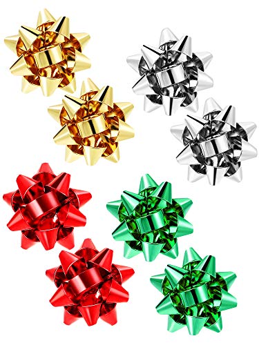Product Cover 4 Pairs Christmas Bow Earrings Xmas Present Bow Earrings Christmas Stud Earrings for Women Favors