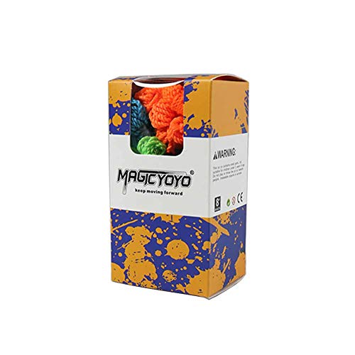 Product Cover MAGICYOYO Yoyo Strings Professional 100% Polyester - Fits for Responsive and Non Responsive Yoyos - Pack of 50 (Red, Orange, Yellow, Blue, Green) (50pcs)