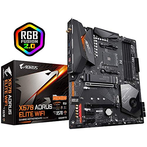 Product Cover Gigabyte X570 AORUS Elite WiFi (AMD Ryzen 3000/X570/ATX/PCIe4.0/DDR4/Intel Dual Band 802.11AC WiFi/Front USB Type-C/RGB Fusion 2.0/M.2 Thermal Guard/Gaming Motherboard)
