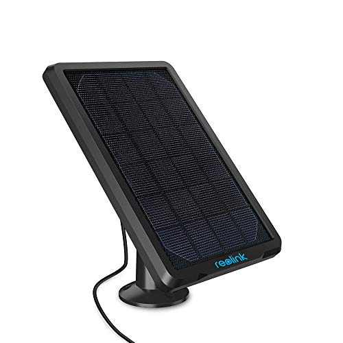 Product Cover REOLINK Solar Panel Power Supply Designed for Reolink Home Security Outdoor Rechargeable Battery Powered IP Camera Argus 2/Argus Eco/Go/Argus PT, Waterproof, Reliable and Long-Stop Charging