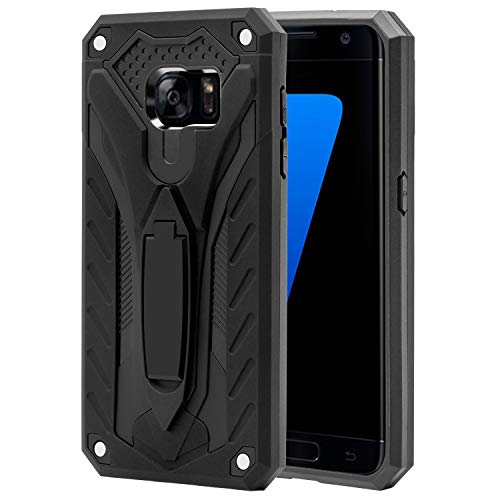 Product Cover AFARER Samsung Galaxy S7 case,Military Grade 12ft Drop Tested Protective Case with Kickstand,Military Armor Dual Layer Protective Cover Compatible with Samsung Galaxy S7 5.1 inch Black