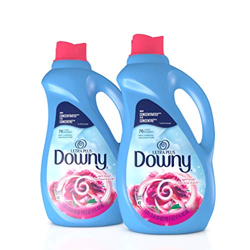 Product Cover Downy Ultra Plus Liquid Fabric Conditioner (Fabric Softener), April Fresh, Concentrated, 51 oz Bottles, 2 Pack, 152 Loads Total