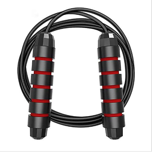Product Cover Jump Rope Tangle-Free Ball Bearing Fast Rope Skipping Adjustable Memory Foam Anti Skid Handle skipping rope New Fitness speed rope for Men and Women Suitable for Aerobic Exercise
