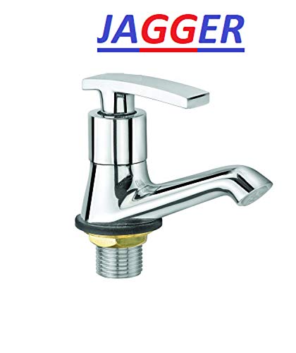 Product Cover Jagger Brass OPERA Pillar Cock Quarter Turn Bib C.P Fittings Tap for Wash Basin and Sink (Chrome Finish)