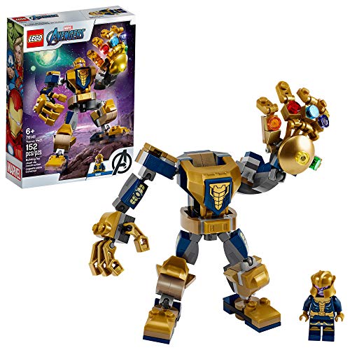 Product Cover LEGO Marvel Avengers Thanos Mech 76141 Cool Action Building Toy for Kids with Mech Figure Thanos Minifigure, New 2020 (152 Pieces)