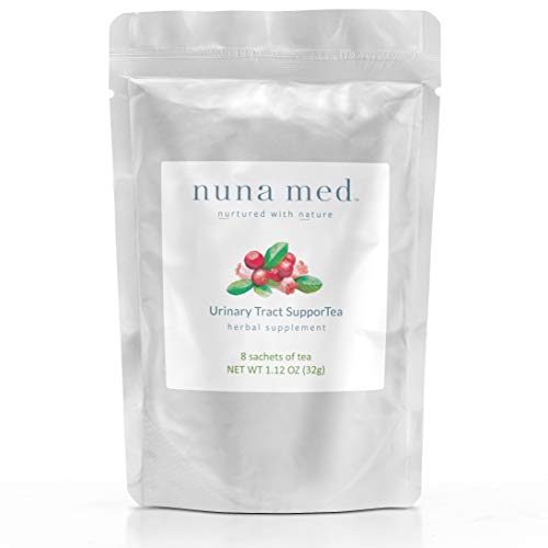Product Cover Urinary Tract SupporTea by Nuna Med - Herbal Tea Solution For Urinary Tract Health (UT Support) - Kidney and Bladder Tea made with Uva Ursi (Bearberry) & Marshmallow Root (8 Count Pouch)