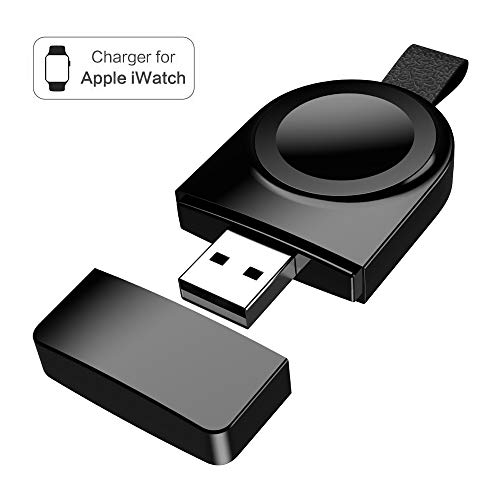 Product Cover Watch Charger,ChiHope Magnetic Portable Wireless iWatch Charger Compatible for Apple Watch Series 4 3 2 1 44 mm 42 mm 40 mm 38mm (Black)