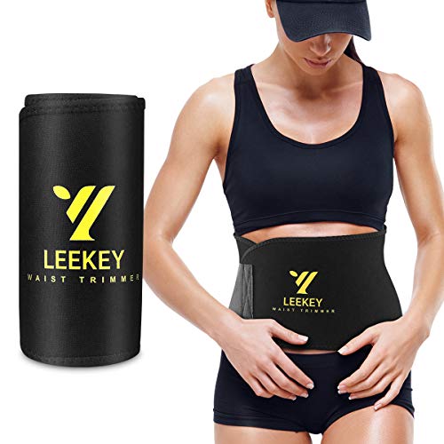 Product Cover LEEKEY Waist Trimmer for Women & Men Sweat Belt, Workout Waist Trainer Sweat Enhancer Exercise Adjustable Stomach Wraps for Weight Loss, Neoprene Ab Belt Low Back and Lumbar Support-Large Size