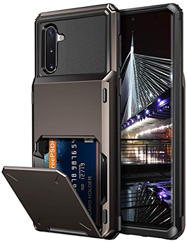 Product Cover Vofolen Case for Galaxy Note 10 Case Wallet 4-Slot Pocket Credit Card ID Holder Scratch Resistant Dual Layer Protective Bumper Rugged Rubber Armor Hard Shell Cover for Samsung Galaxy Note 10 Gun Metal