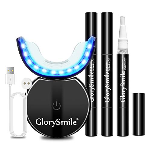Product Cover GlorySmile Upgrade Teeth Whitening Kit 24X LED Professional light Rechargerable Elastic Food-Grade Silicone Tray 3 Teeth Whitening Gel Pens 35% Carbamide Peroxide Teeth Whitener