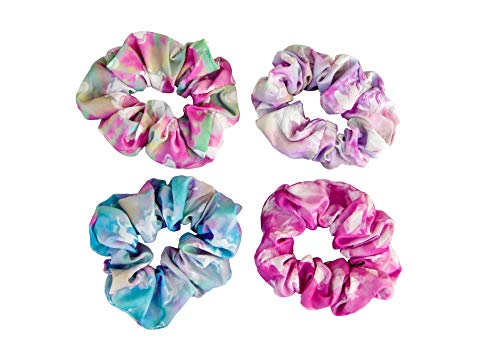 Product Cover Unicorn Hair Scrunchies 4 Pack Cotton Elastic Hair Bands Scrunchy Hair Ties Ropes Scrunchie for Women or Girls Hair Accessories Unicorn Pack (Unicorn)