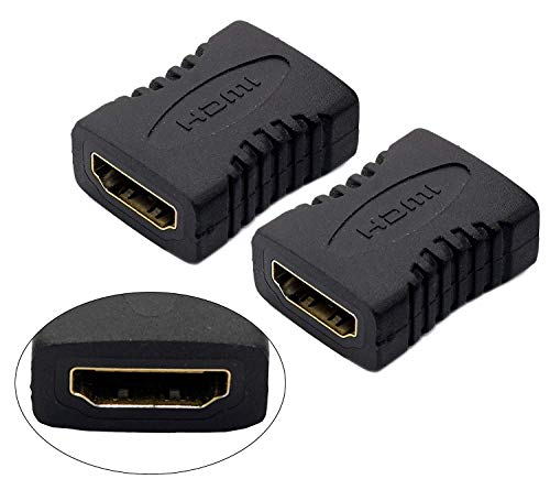 Product Cover TULMAN 2 Pack HDMI Female to Female Coupler Extender Adapter Connector (Black)