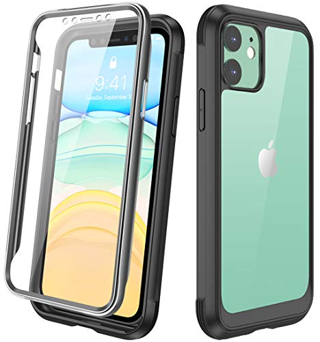 Product Cover DIACLARA Clear Designed for iPhone 11 Case, Full Body Rugged Case with Built-in Touch Sensitive Anti-Scratch Screen Protector, Soft TPU Bumper Case Cover for iPhone 11 6.1