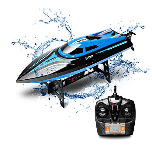 Product Cover RC Boat DeXop-KINGBOT Rmote Control Boat for Pools & Lakes 2.4Ghz 30km/H High Speed Radio Electric Racing Boat for Children Adults