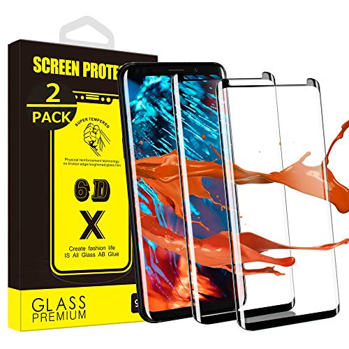 Product Cover [2 Pack] Yoyamo [Tempered Glass] BC820 Screen Protector for Samsung Galaxy S9 Plus [Case Friendly], Black