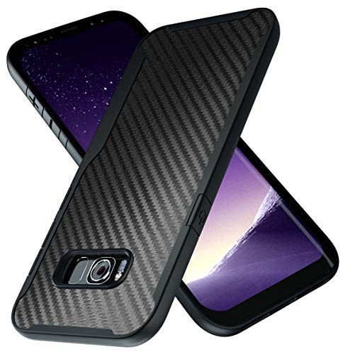 Product Cover Kitoo Samsung Galaxy S8 Case | 10ft. Drop Tested | Carbon Case | Ultra Slim | Lightweight | Scratch Resistant | Wireless Charging | Compatible with Samsung Galaxy S8 - Black
