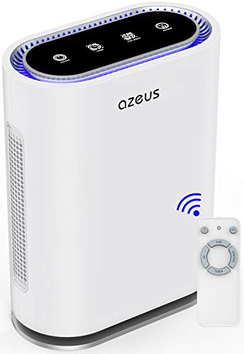 Product Cover AZEUS Air Purifier Large Room Up to 540 ft², CADR 210+ CFM, True HEPA Filter 7-in-1 Ionizer Air Cleaner for Bedroom, Smart Sensor, UV-C Sanitizer Eliminates Pet Dander, Germs, Mold, Odors, Night Light