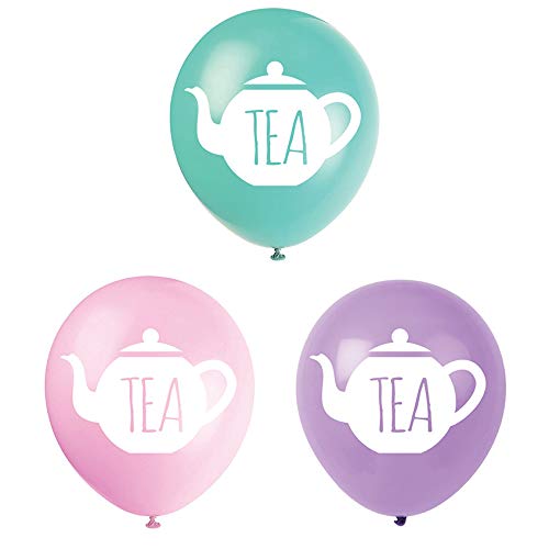 Product Cover Tea Latex Balloons, 12inch (15pcs) Tea Party Birthday Bridal Shower Party Decorations Or Supplies