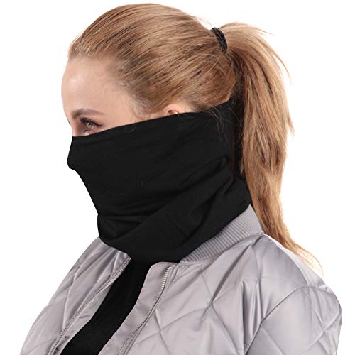 Product Cover Thermal Wool Neck Gaiter, NEUYILIT Outdoor Sports Face Cover Extreme Cold Scarf Winter Merino Wool Neck Warmer for Biking