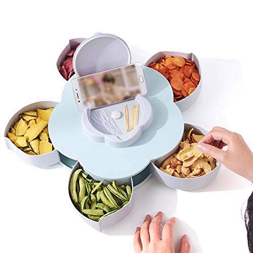 Product Cover HAPPENWELL Dry Fruit Storage Box with Smart Rotating Multi Purpose Tray Spice, Masala, Candy, Pickle, Snacks Storage Container for Home and Kitchen (Multicolor)