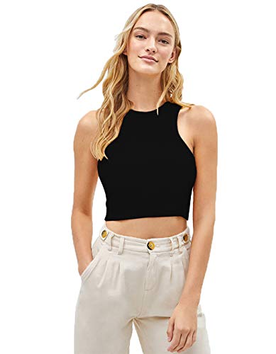 Product Cover THE BLAZZE 1025 Women's Summer Basic Sexy Strappy Sleeveless Racerback Camisole Crop Top Tops