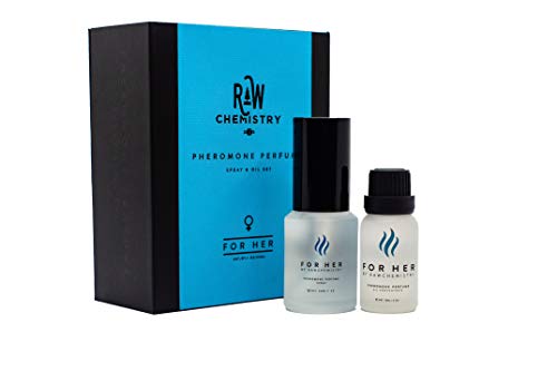 Product Cover RawChemistry Pheromone Perfume Gift Set, for Her [Attract Men] - Elegance, Extra Strength Human Pheromone Formula 1 Fl. Oz