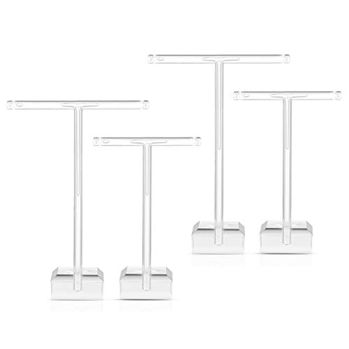 Product Cover TOPBATHY 4pcs Acrylic Jewelry Tree Stand,Earring Holder,Hanging Jewelry Organizer,for Necklaces Bracelet Earrings and Ring（11.5 x 8.2 x 3cm）