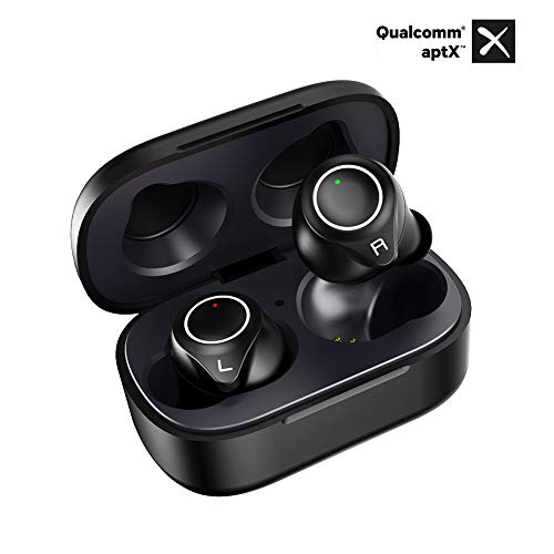Product Cover True Wireless Earbuds Bluetooth 5.0 Headphones with Qualcomm CSR APTX Stereo Audio, CVC8.0 Noise Cancelling Bluetooth Earbuds, 8H Playtime 32H with Charging Case Touch Control Earphones Built-in Mic